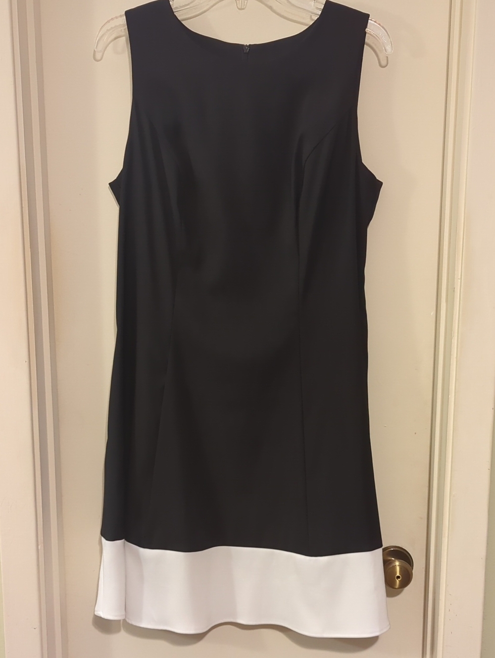 AB Studio Black Midi Dress with White Hem
